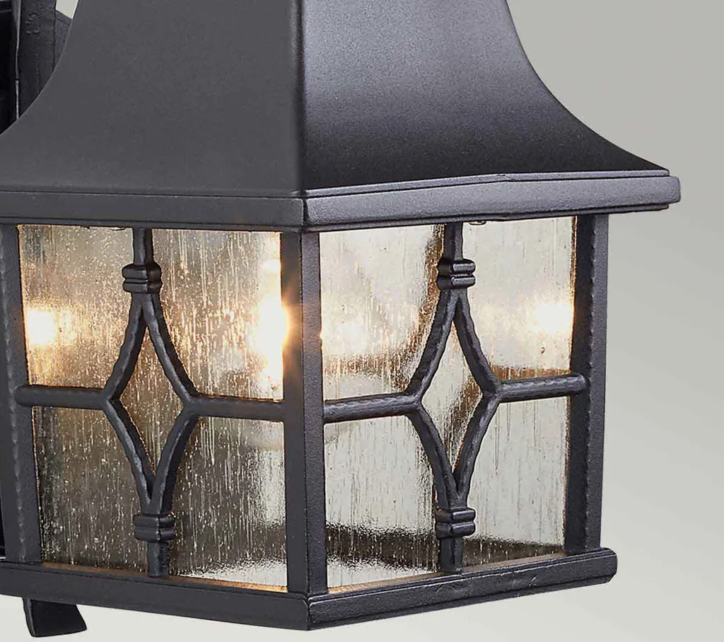 Applique extérieure anti-corrosion noire style rétro Kent E27 60W