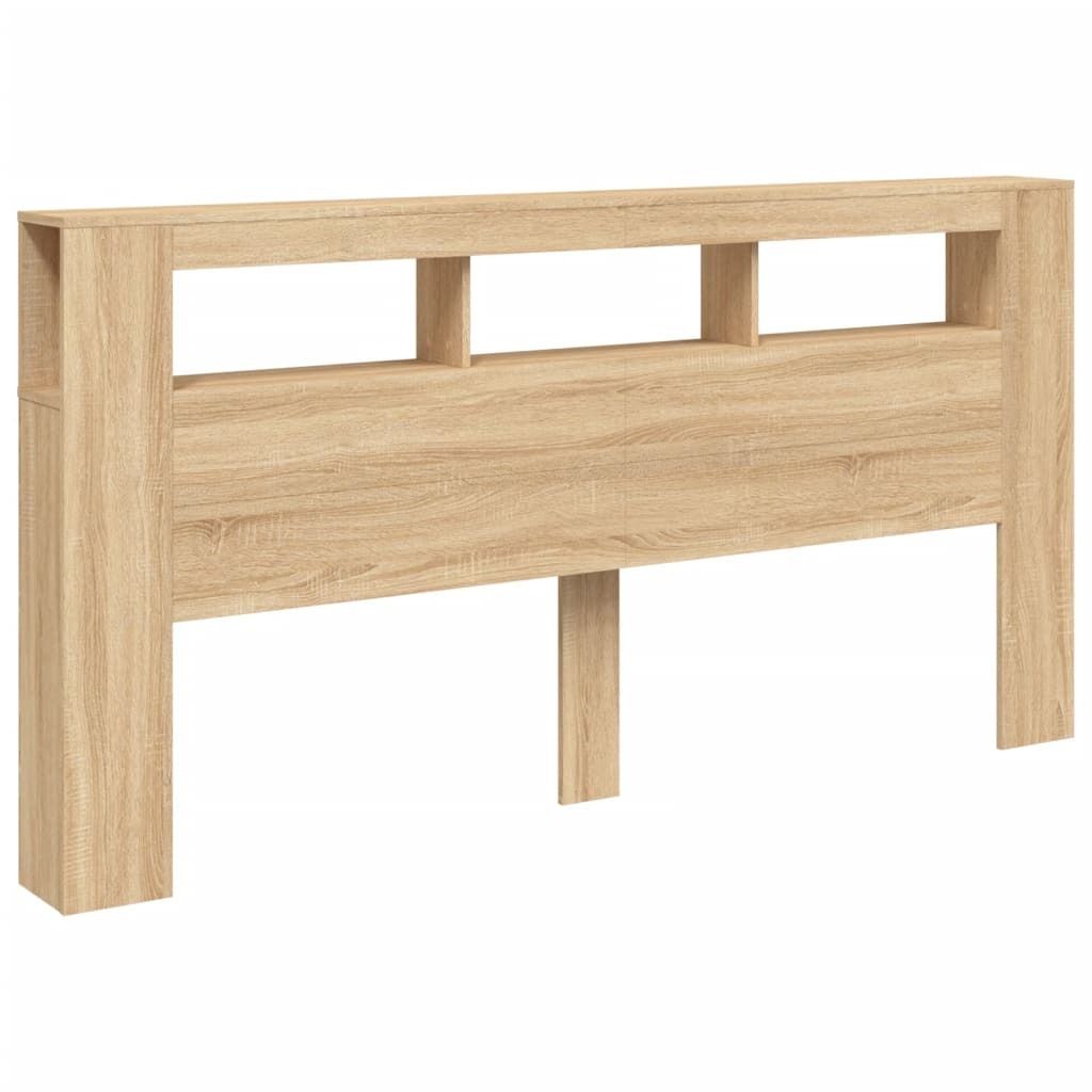 Möbel LED-Kopfteil Moderner design - legantes Kopfteil fürs Bett - Sonoma Eiche 200x18,5x103,5 cm Holzwerkstoff Top3349218
