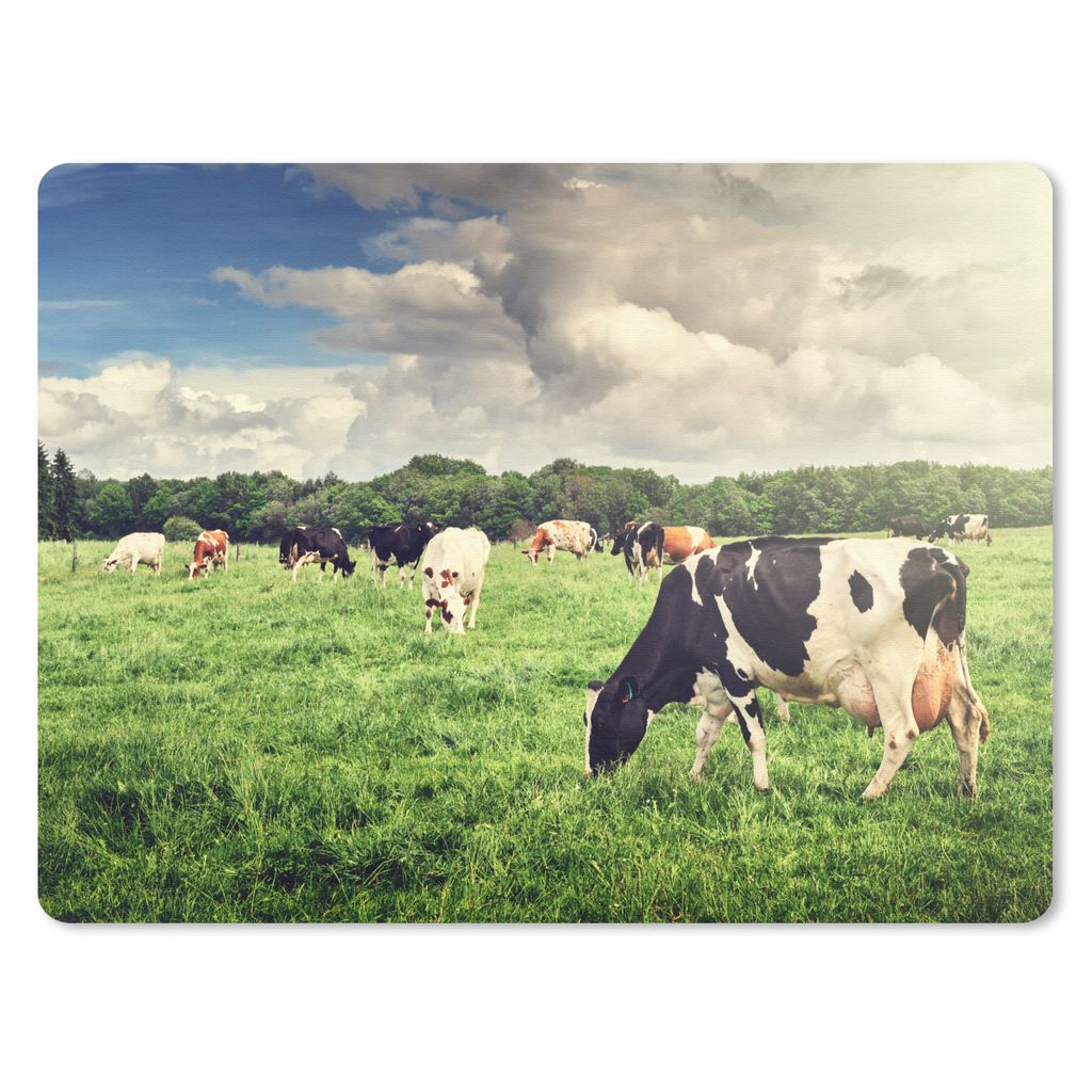 MuchoWow Mauspad Mousepad Kühe - Weide - Natur - Tiere - Landschaft 23x19 cm - Mousepads - Maus Mat - Pad - Mausunterlage - Schreibtischunterlag...