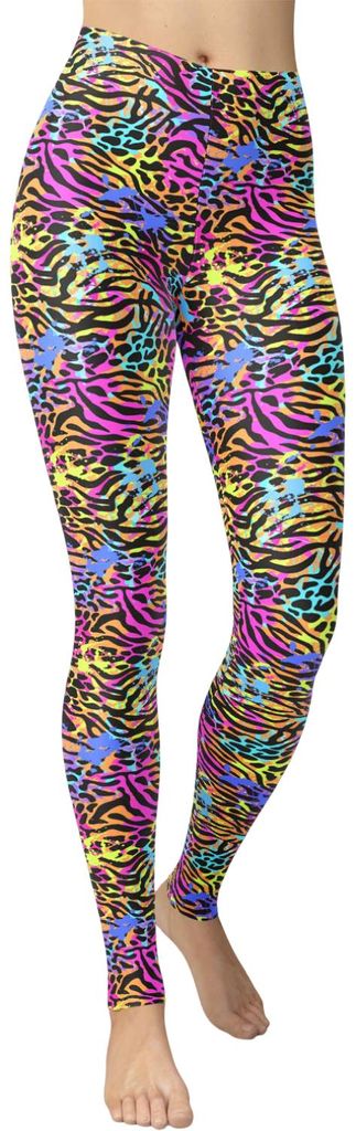 Damen sportlegging, casual stijl, jaren '80 luipaardprint, Productafbeelding 