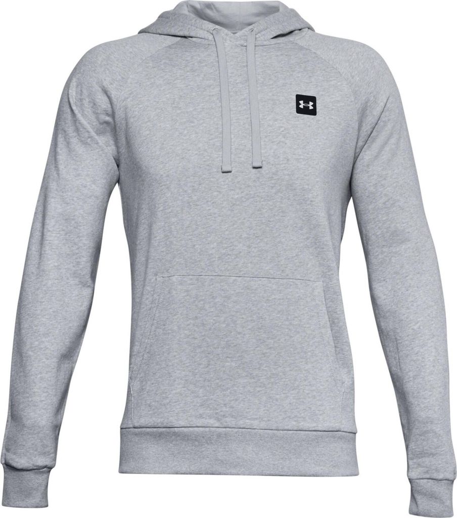 UNDER ARMOUR Rival Fleece Hoodie Herren 011 - mod gray light heather/onyx white XXL