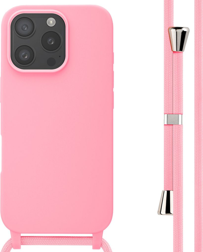 imoshion SilikonHülle mit Band iPhone 16 Pro - Rosa