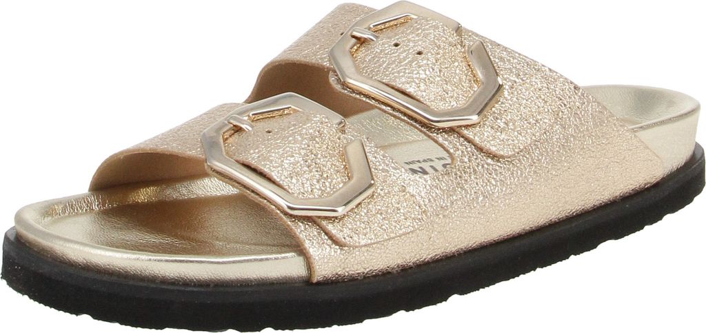 Genuins G105680 Galia Vegan - Damen Schuhe Pantoletten - Platinum, Größe:38 EU
