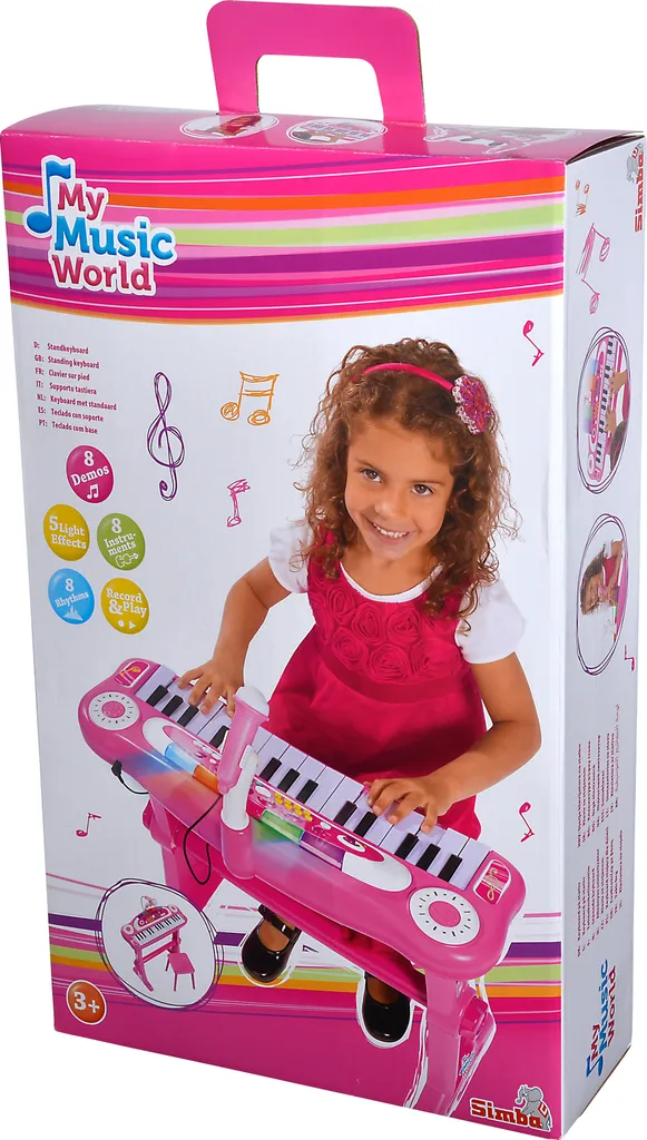 Simba Standkeyboard pour enfants : Clavier électronique avec micro intégré - 4
