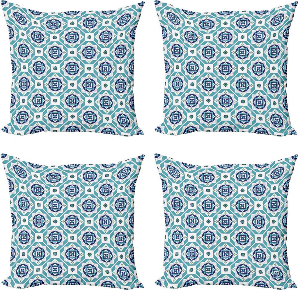 ABAKUHAUS Spanisch Kissenbezug Set (4 Stück), Geometrische Produktbild 