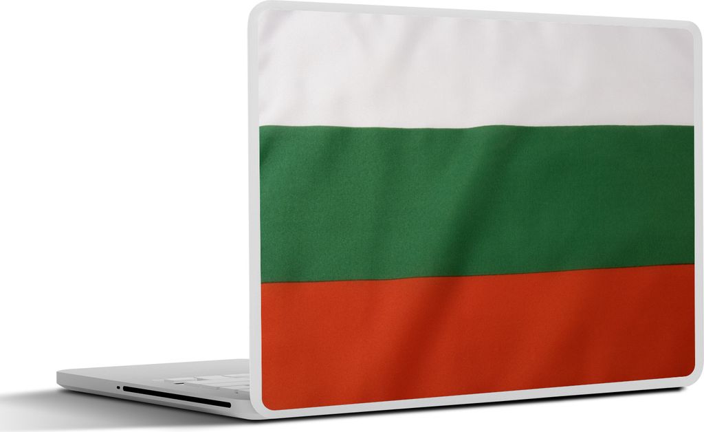 MuchoWow Laptop Aufkleber Sticker Cover Nahaufnahme der Flagge von Bulgarien 32.5x23.5 cm - Sticker für Laptop - Selbstklebend