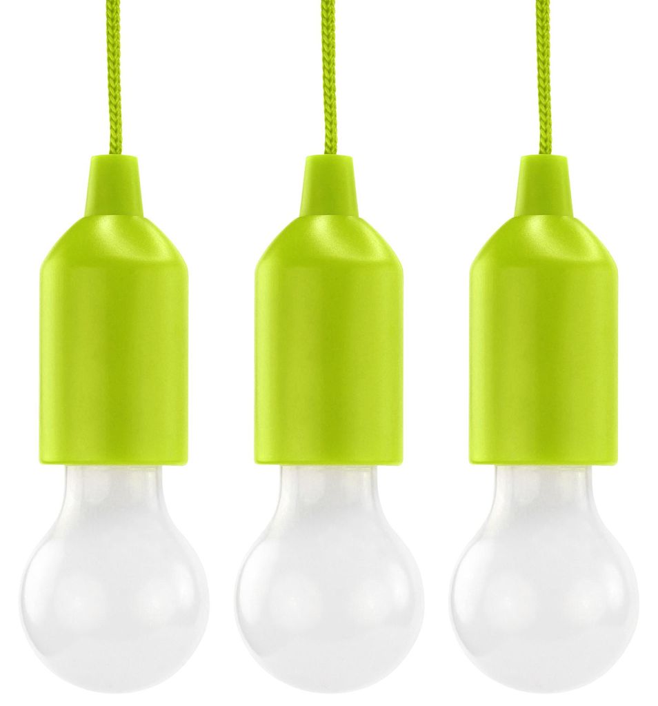 3 x LED Gartenleuchte HyCell Pull-Light Set grün + 9x AAA Produktbild 