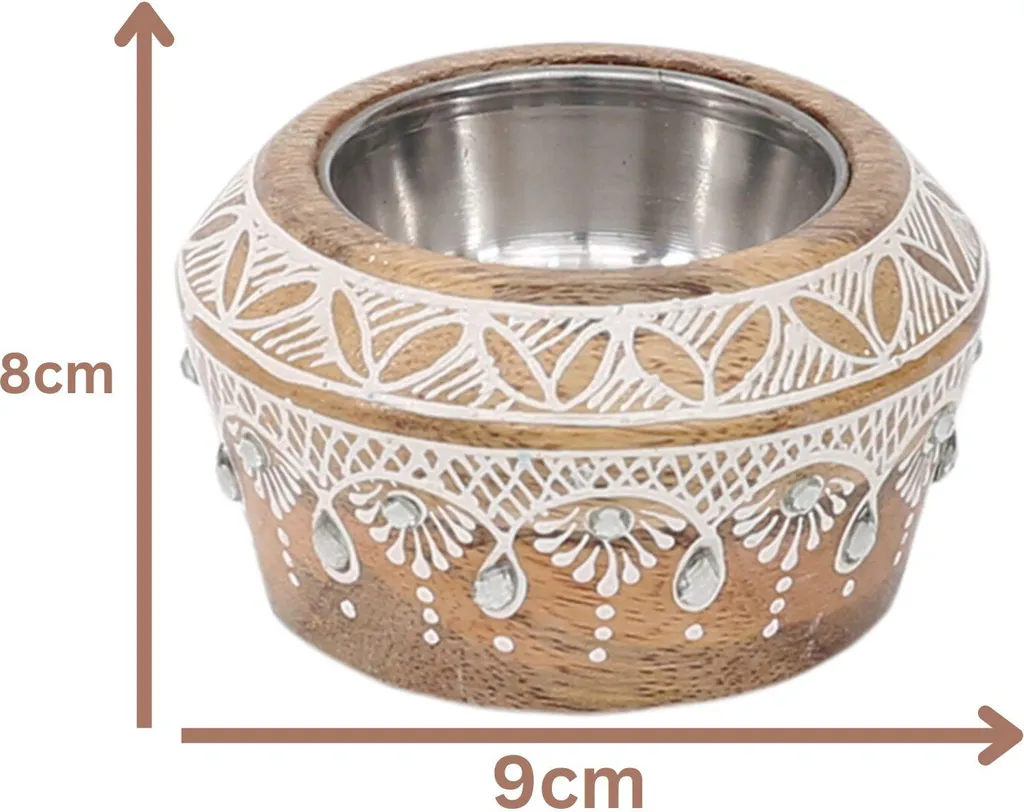 Décoration de table bohème : Set de 4 bougeoirs Anasuya pour réception