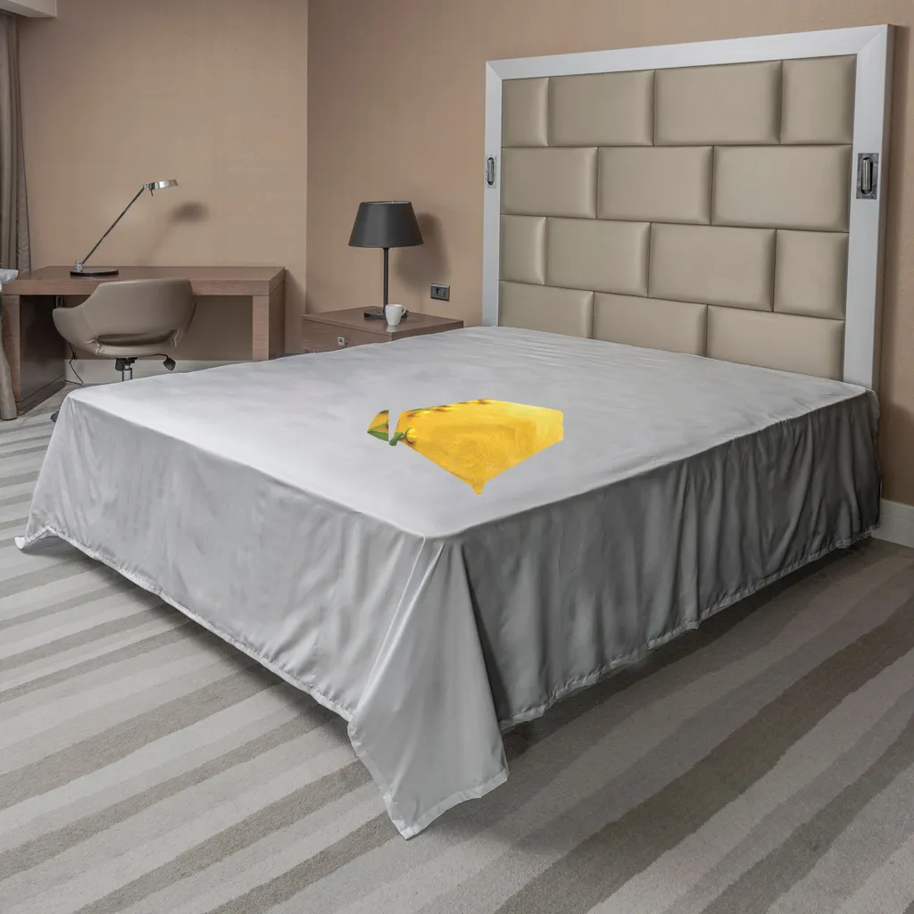 Drap plat jaune 260x228 cm ABAKUHAUS avec imprimé tulipes danoises