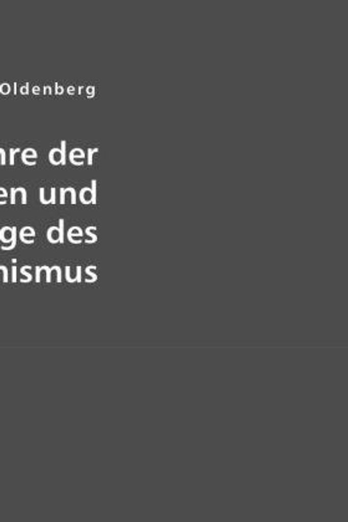 Oldenberg, H: Die Lehre der Upanishaden und die Anfänge des