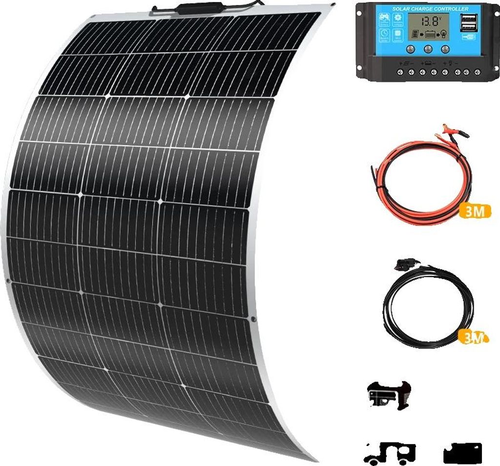 Solarpanel, wasserdichtes Design, hohe Effizienz, 150W 12V Kit W
