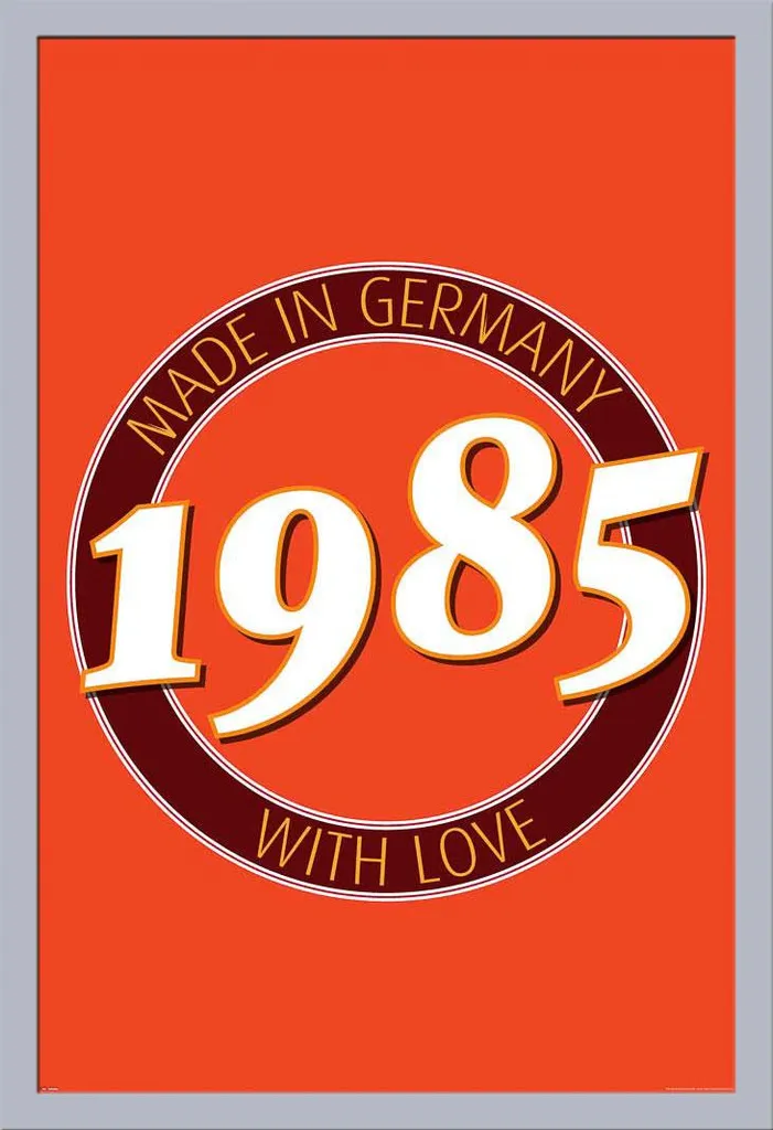 Regalo 40 Anni Originale: Poster 1985 Germany + Cornice Shinsuke