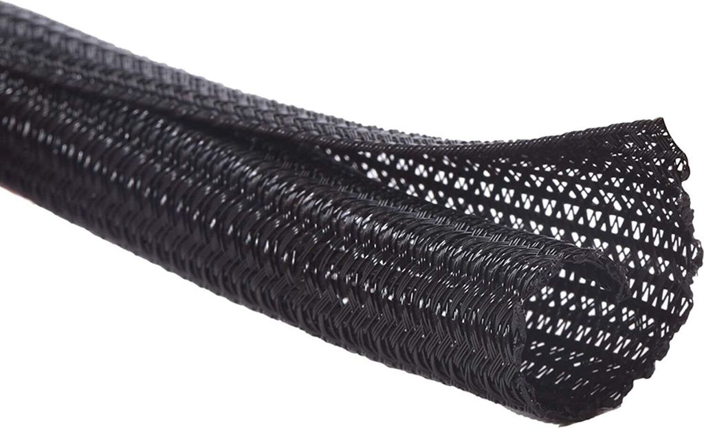 Gewebeschlauch Geflechtschlauch selbstschließend Kabel Schutz Schlauch Schlitz 30mm
