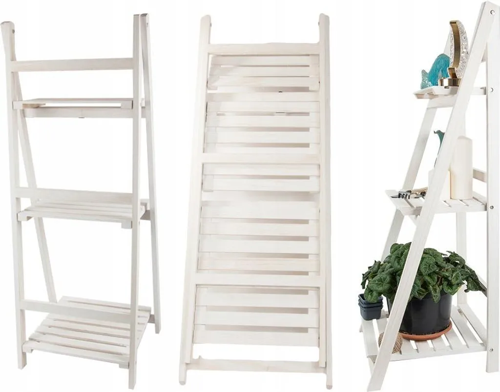 Présentoir de Fleurs pour Intérieur Style Escalier 3 Tablettes