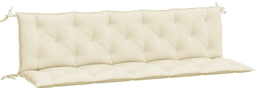 Cuscini per Panca Esterna 180x50 Oxford vidaXL Bianco Crema 2pz