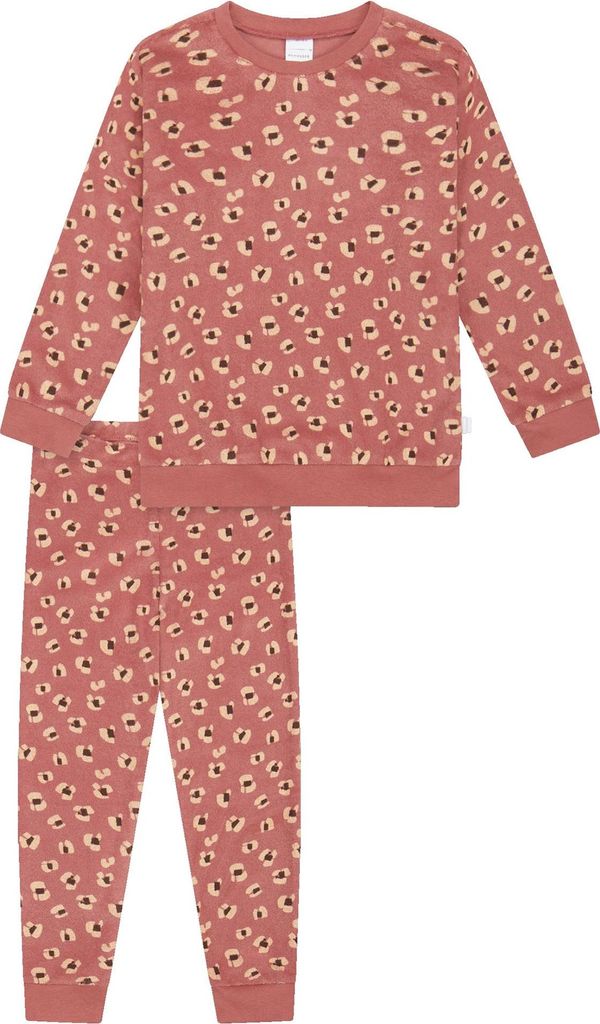 SCHIESSER Mädchen Schlafanzug, lang - Kids, Frottee, Bündchen Rosa 104