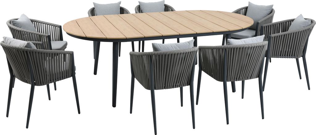 AXI Chay Gartenset mit 8 Stühlen in Anthrazit für 8 Produktbild 