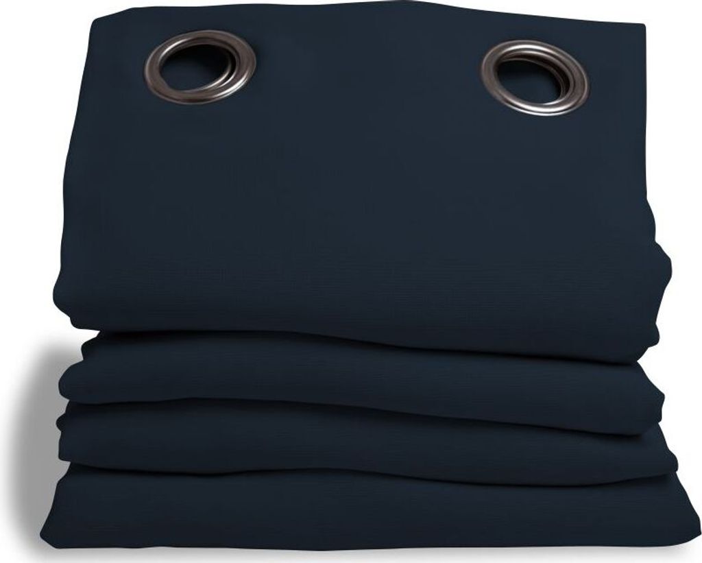 MOONDREAM Akustikvorhang 3in1 | Lärmschutz | Thermoisolierung | 100% Verdunkelung | Patentierte Technologie | Ösen | Blau MC412 | 140B x 260H cm