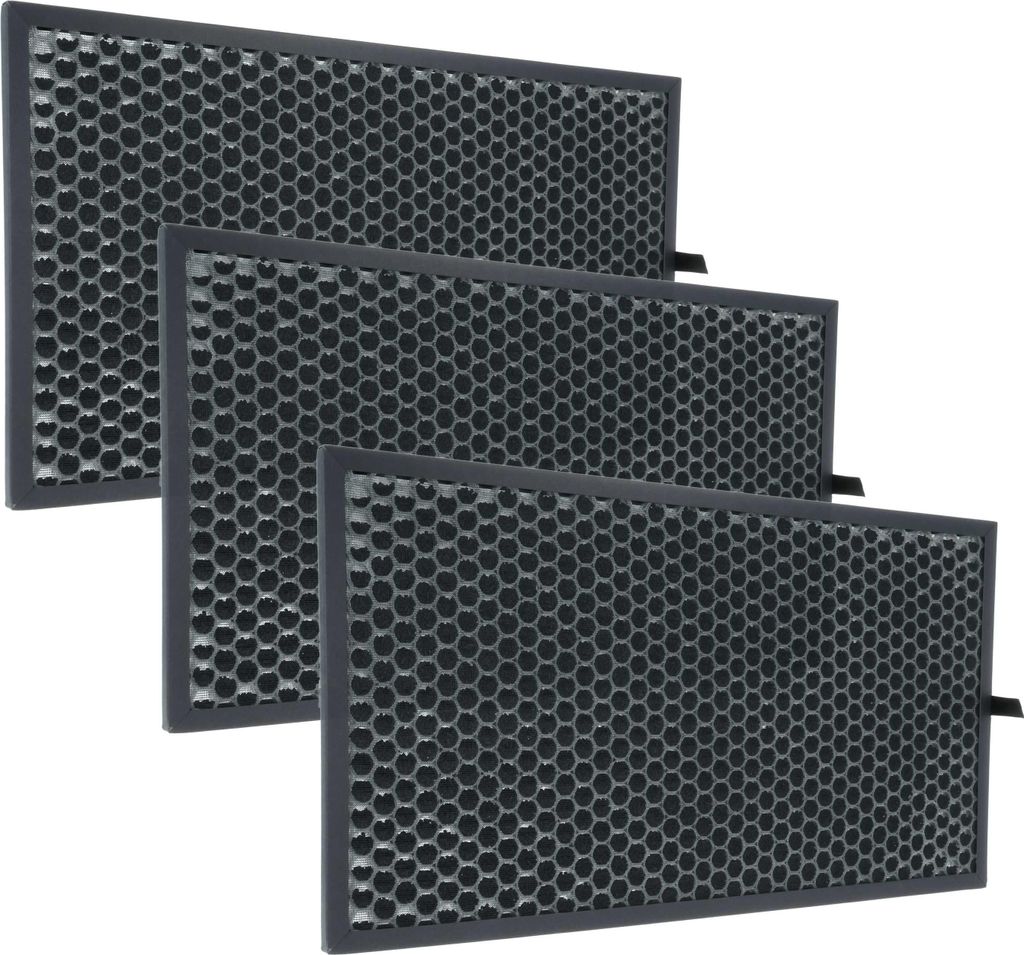 vhbw 3x Aktivkohlefilter Ersatz für Sharp FZ-D60DFE für Luftreiniger - Luftfilter Schwarz