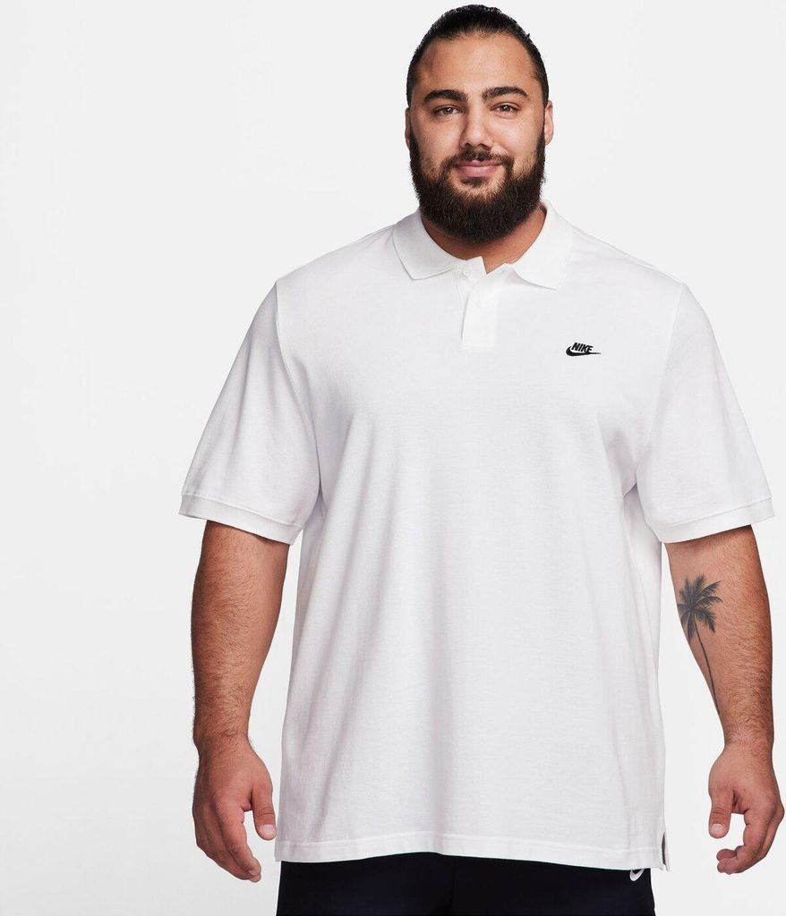Nike M NK CLUB SS POLO PIQUE WHITE/METALLIC SILVER WHITE/METALLIC SILVER XL