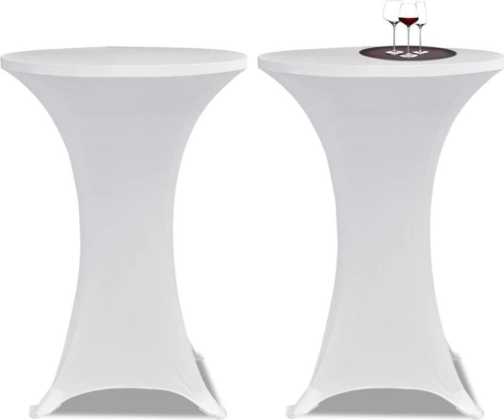 vidaXL Obliečky na barové stoly 4 ks Ø 80 cm Biele Obrázok produktu 