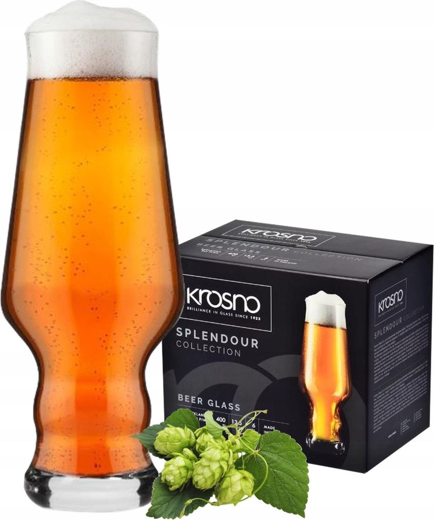 Szklanki do piwa KROSNO Splendour IPA, zestaw 6 sztuk, 400 Zdjęcie produktu 