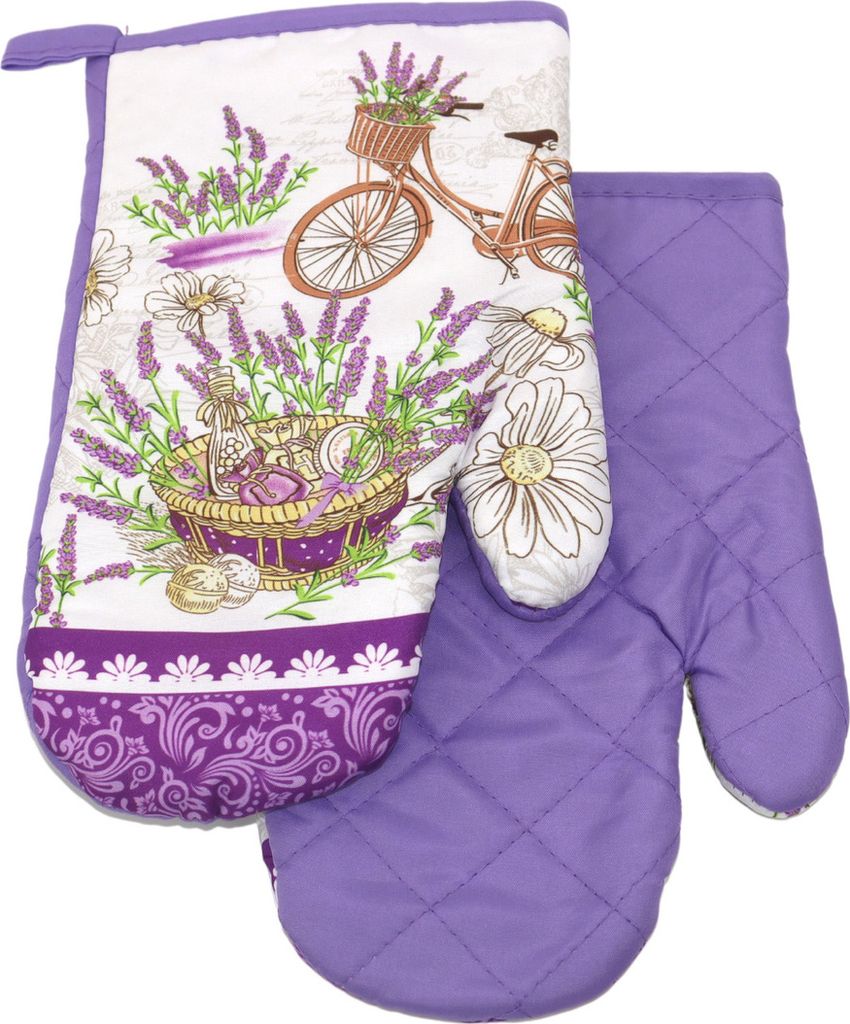 Ofenhandschuhe, Küchenhandschuhe mit Magnet Lavender Lavendel