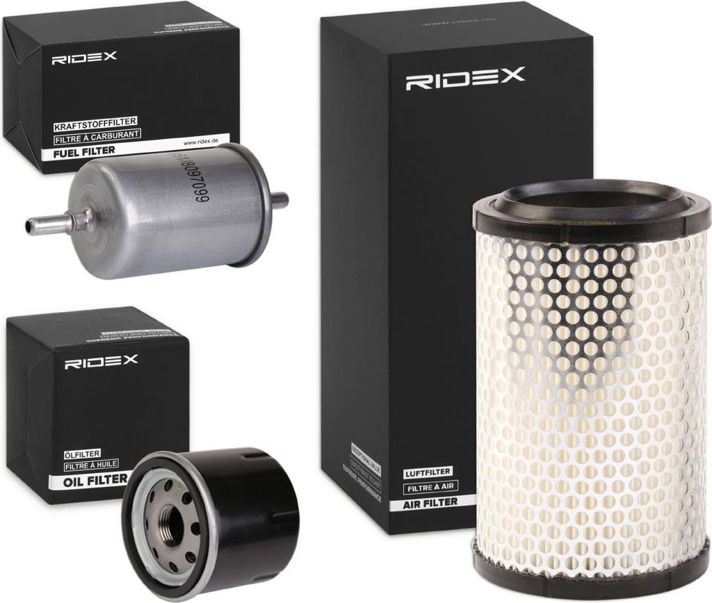 RIDEX Filterset Inspektionspaket Filtersatz für VW POLO (9N) Transporter V Kastenwagen (7HA, 7HH, 7EA, 7EH) passend für MERCEDES-BENZ VITO Bus (638)
