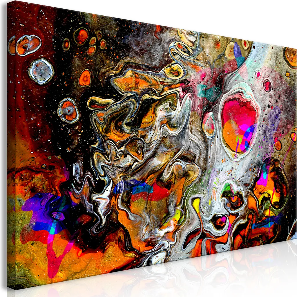 Quadro Astratto Universo Pittorico 60x30 - Stampa su Tela Canvas Moderna