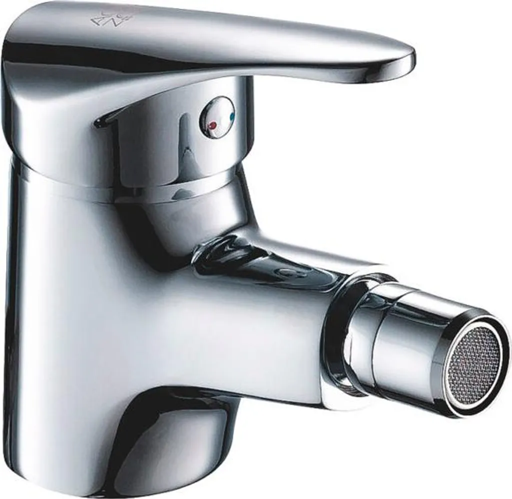 Mitigeur de bidet chromé AqvaBasic II avec jet orientable et vidage manuel