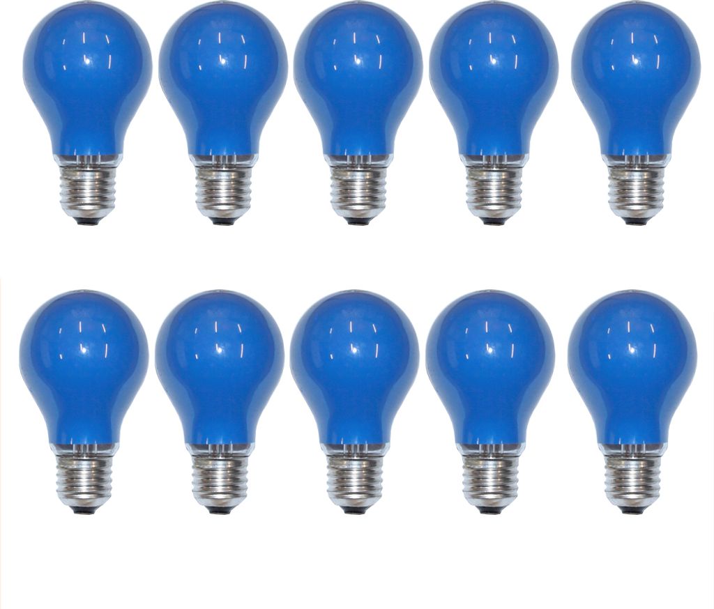 10 ampoules à incandescence 25 W E27 bleues Image du produit 