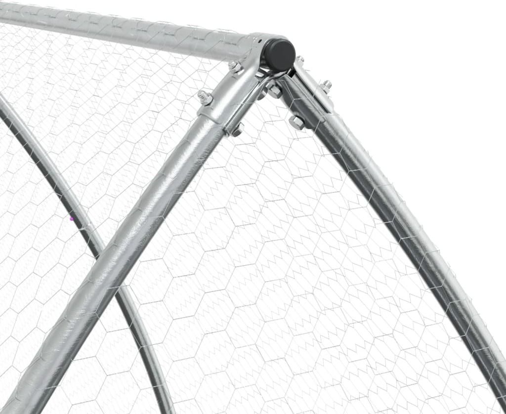 vidaXL Králikáreň Silver 300x105x120 cm Pozinkovaná oceľ Obrázok produktu 2