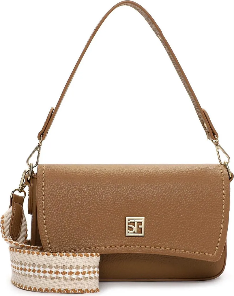 SURI FREY SFY Amey SC Borsa a Tracolla Sahara Marrone Chiaro - Elegante