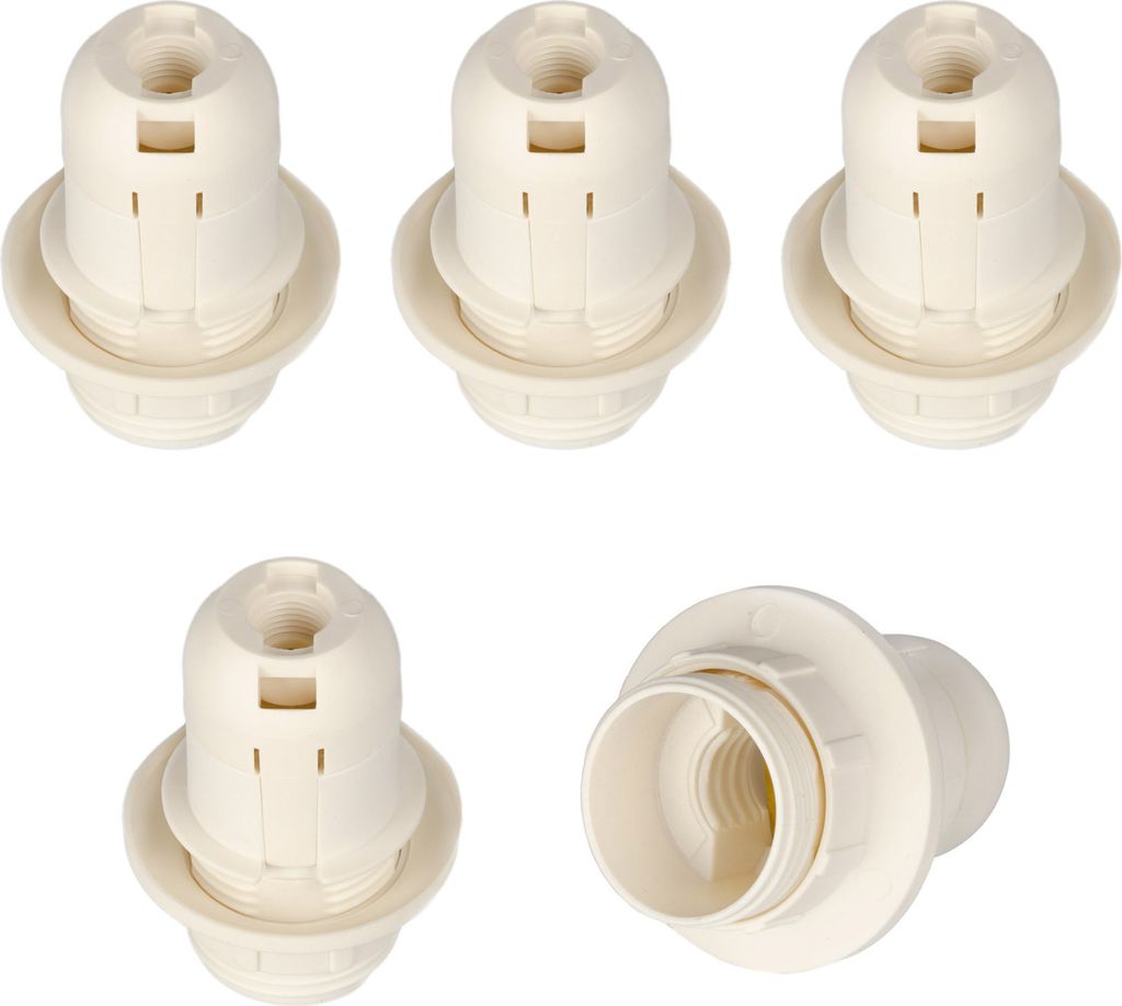 E14 (PBT) Gewindefassung (kurze Version) mit Einbauring Produktbild 