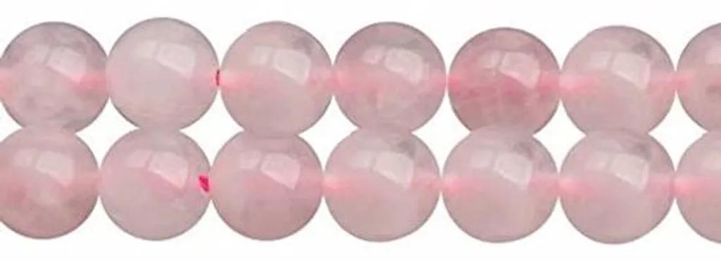Quartz rose naturel 8mm - Perles rondes polies de 38cm pour accessoires