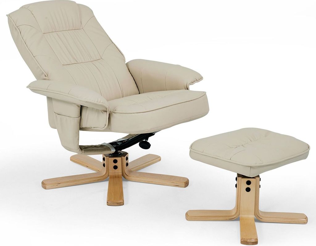 Relaxsessel CHARLY mit Hocker, schöner Drehsessel mit Produktbild 3