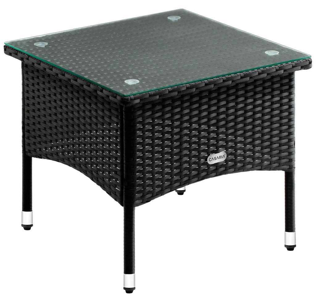 CASARIA® Polyrattan Beistelltisch 50x 50x 45 cm Produktbild 