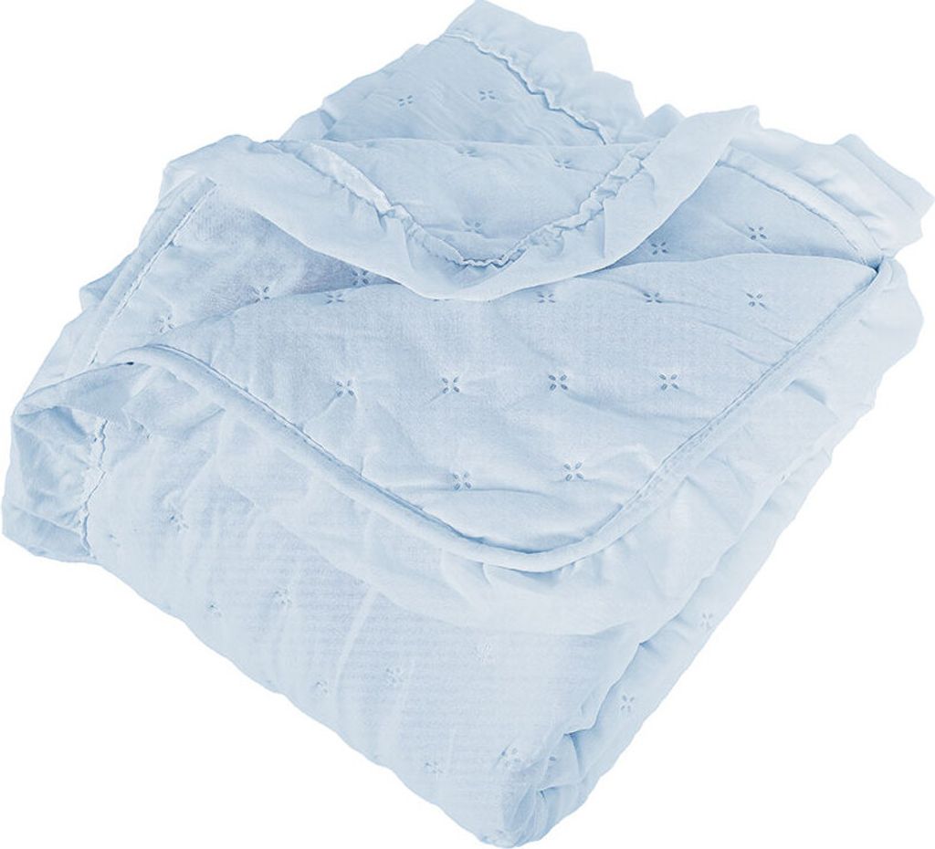 WERONA Tagesdecke 220x240cm Babyblau - Romantische Eleganz für Ihr Schlafzimmer