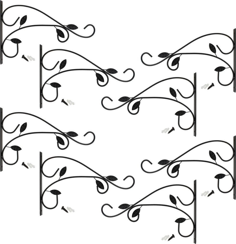 com-four® 8x Wandhalterung - Haken für Blumentopf- mit Produktbild 