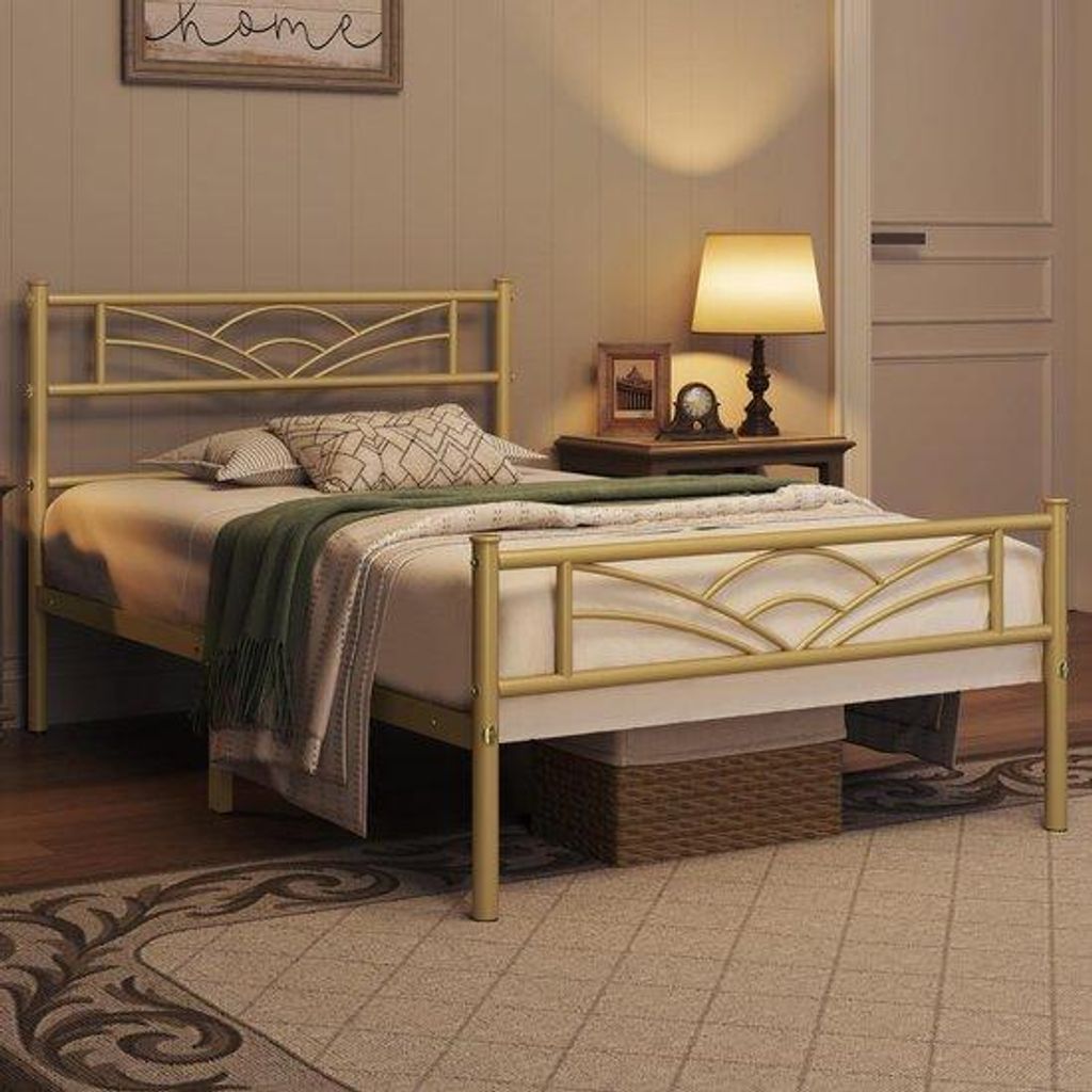 Letto in metallo, letto moderno per giovani con rete a Immagine del prodotto 