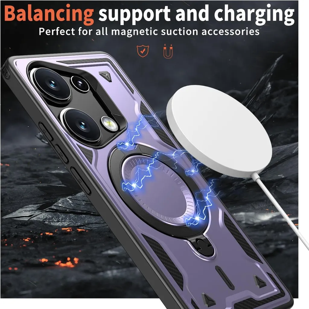 Cover Rugged per Poco M6 Pro 4G e Redmi Note 13 Pro 4G con Stand - 4
