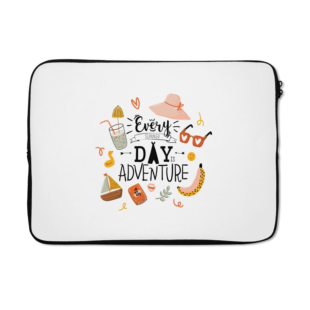 MuchoWow Laptop Hülle 13 Zoll Sommer - Hut - Rosa Laptoptasche - Laptophülle - Sleeve - Rundumschutz