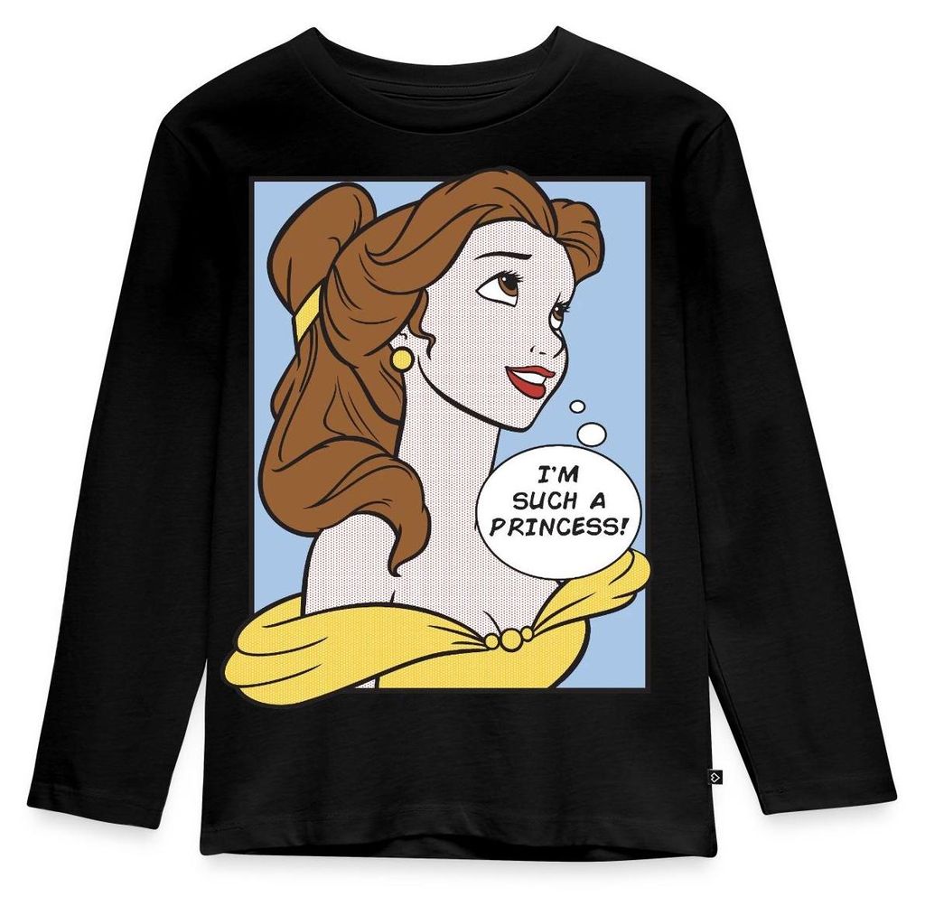 Belle Mit Spruch I'm Such A Princess Kinder Premium Langarmshirt, 122/128 (6 Jahre), Schwarz