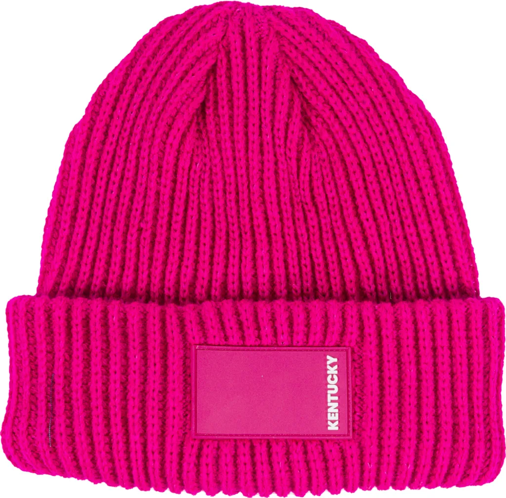 Bonnet Kentucky Horsewear Casquette Unie Logo Caoutchouc Rose Onesize