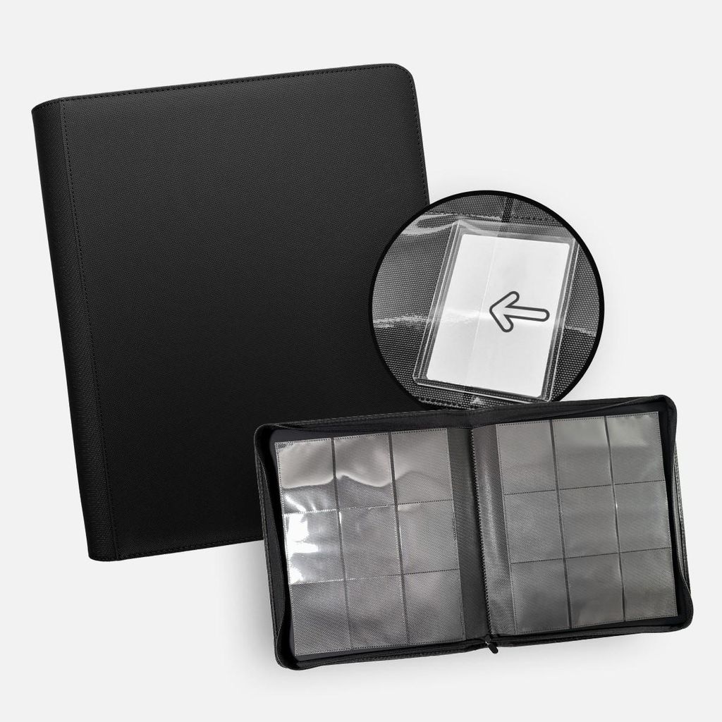 TCG Guru 9-Pocket Toploader Xenon Binder Black