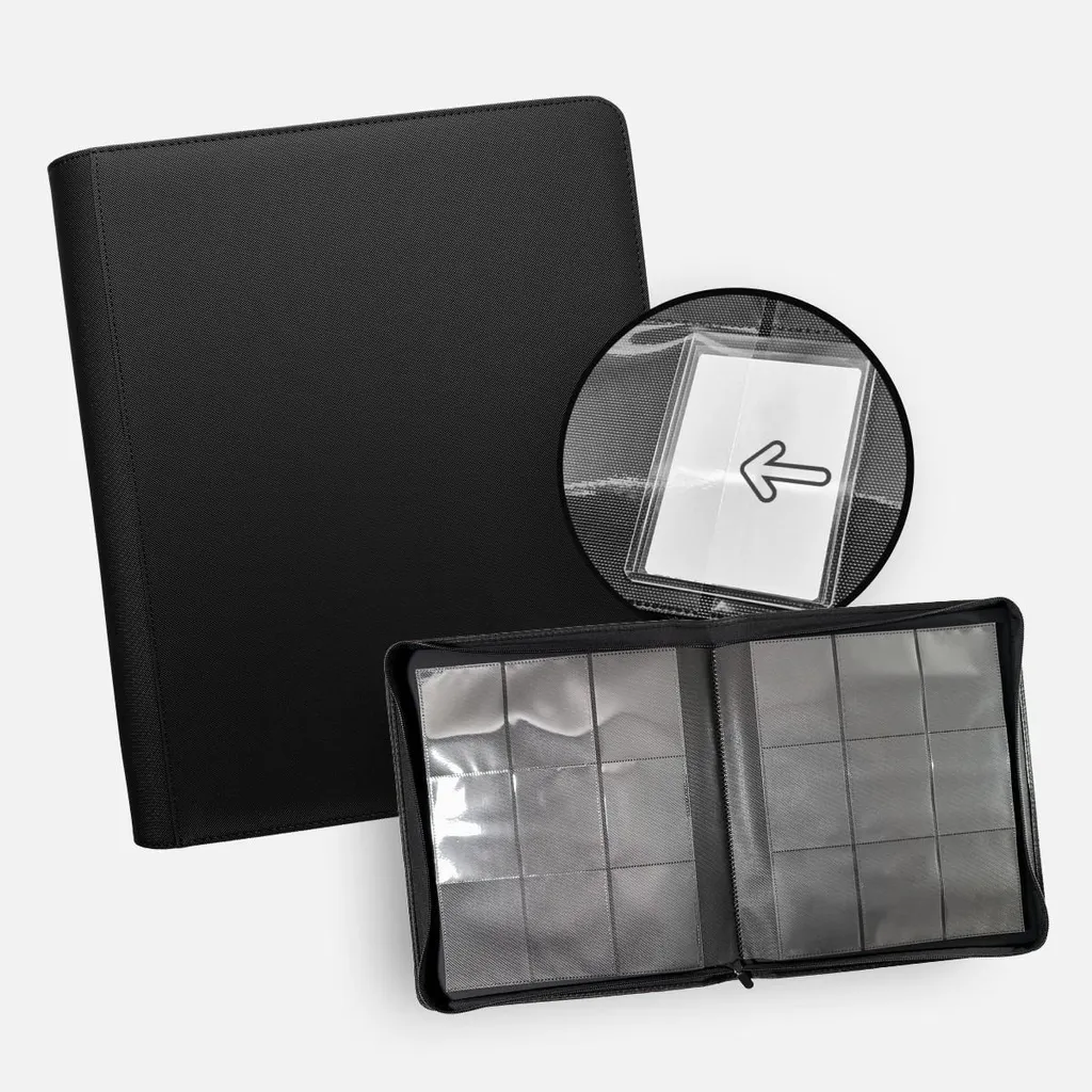 Classeur pour Toploaders 9 Cases Noir - Album de Rangement Cartes TCG