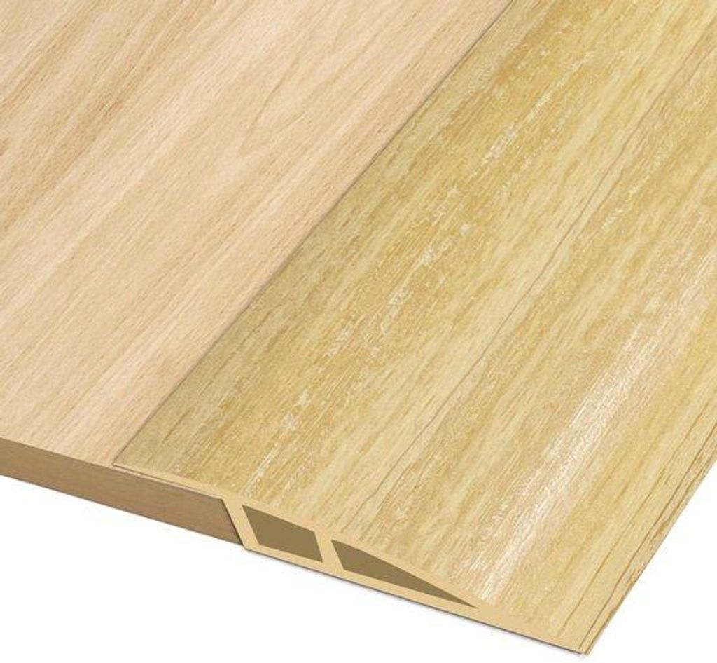 PVC-Übergangsstreifen, 1M * 5CM selbstklebend, Übergangsstreifen für Parkett- und Lamellenböden, Höhenübergangsstreifen, Überdeckungsstreife...