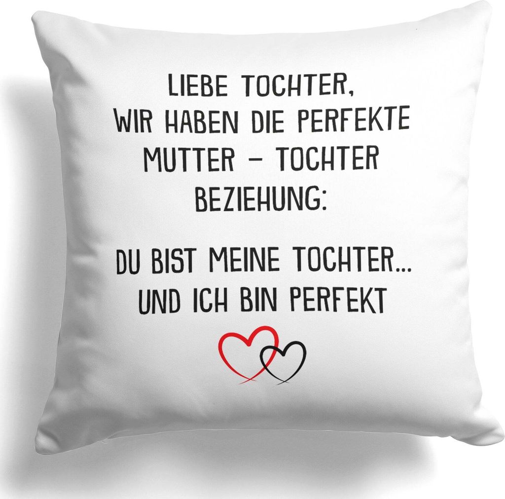 22Feels Tochter Geschenk von Mama Mädchen 18. Geburtstag Weihnachten Abitur Matura Kissen Uni Abschluss Bachelor Master Konfirmation Firmung Deko ...