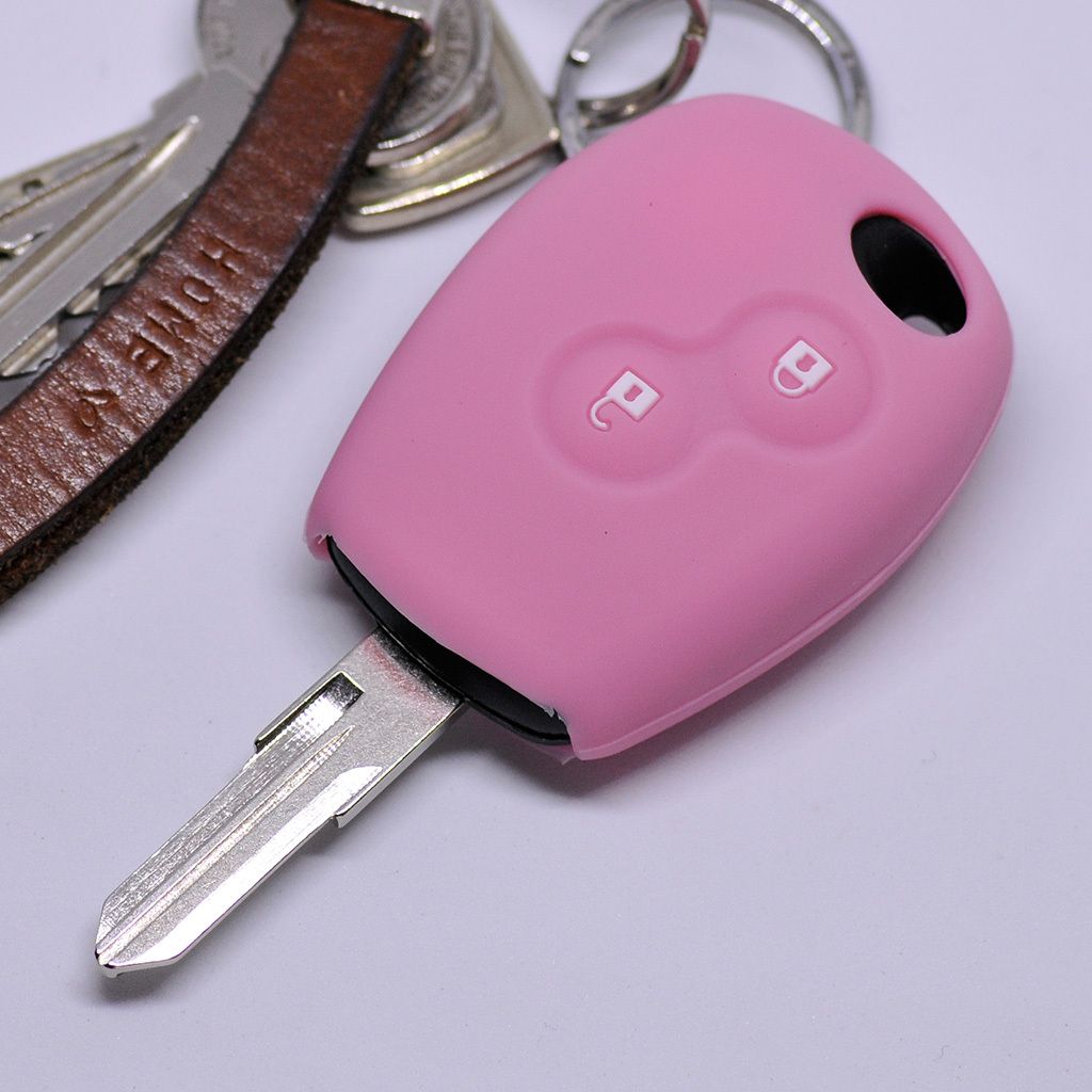 Auto Schlüssel Silikon Schutz Hülle Rosa kompatibel mit Produktbild 