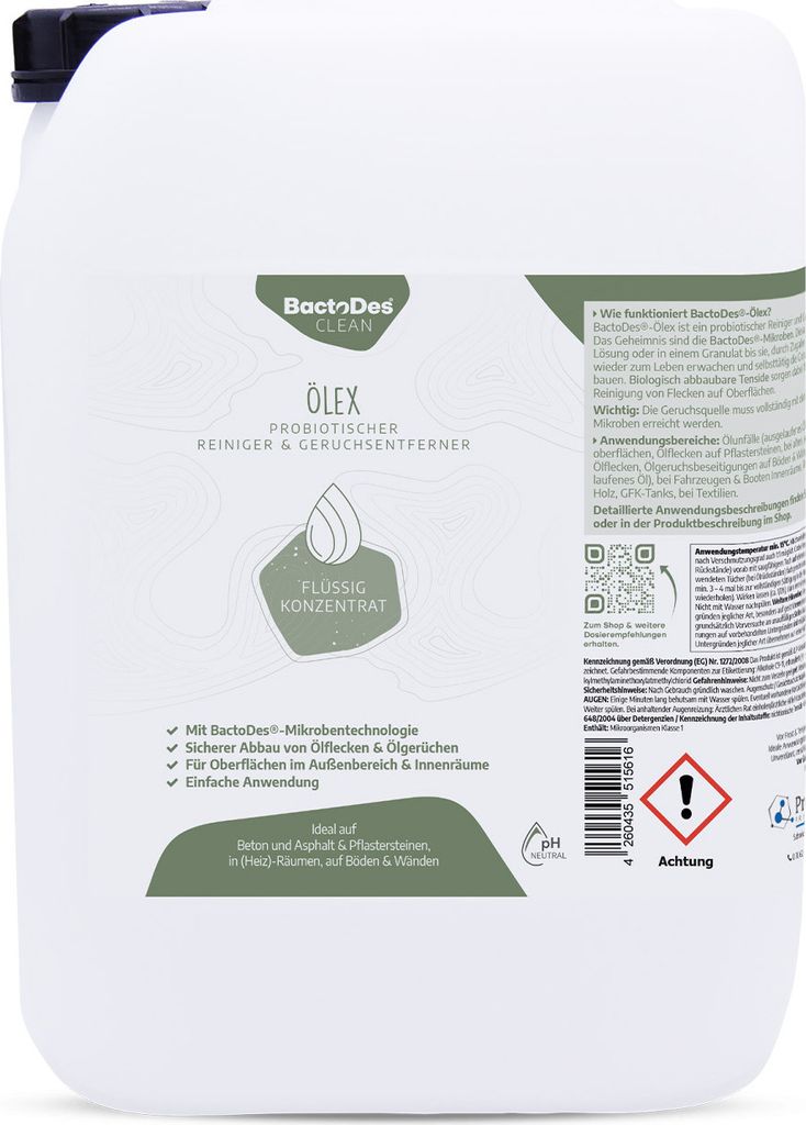 BactoDes Clean Ölex - Geruchsentferner von Heizölgeruch und Produktbild 